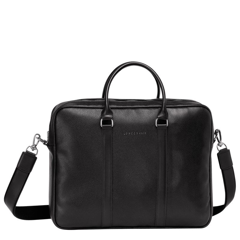 Longchamp Le Foulonné M Men Briefcase Black | Australia-216IQGLWV