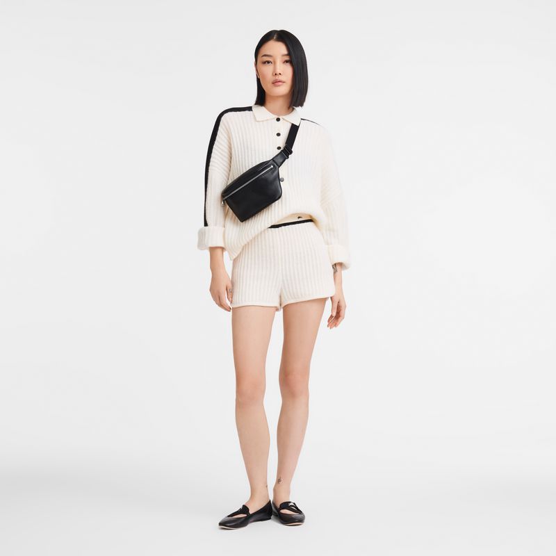 Longchamp Le Foulonné M Women Belt Bag Black | Australia-257MAJVPK