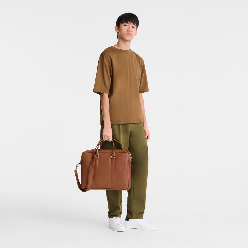 Longchamp Le Foulonné M Women Briefcase Brown | Australia-651IOMCDB