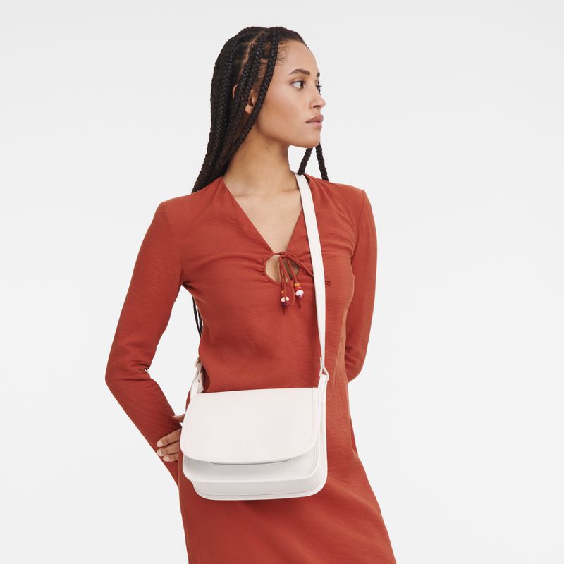Longchamp Le Foulonné M Women Crossbody Bag Beige | Australia-019TYMEPW