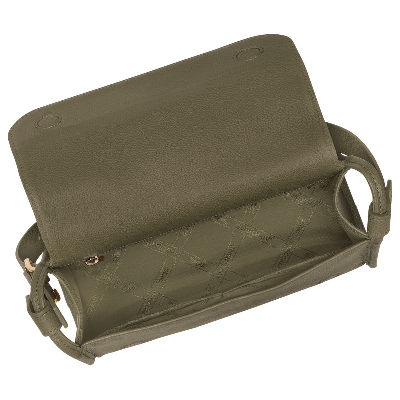 Longchamp Le Foulonné M Women Crossbody Bag Khaki | Australia-308RXPBTD