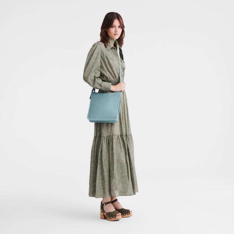 Longchamp Le Foulonné M Women Crossbody Bag Blue | Australia-237ICGHAS
