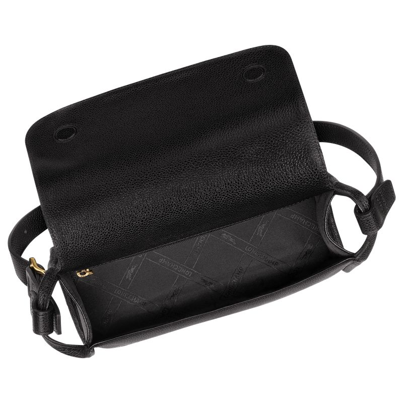Longchamp Le Foulonné M Women Crossbody Bag Black | Australia-129VNZJLO