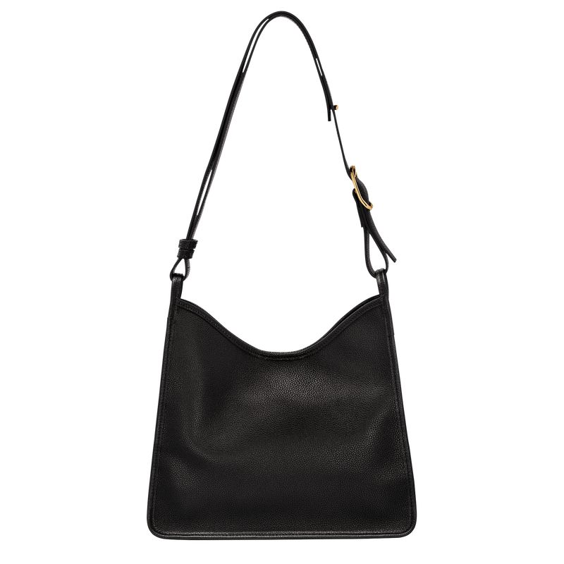 Longchamp Le Foulonné M Women Hobo Bag Black | Australia-564VNIQWG
