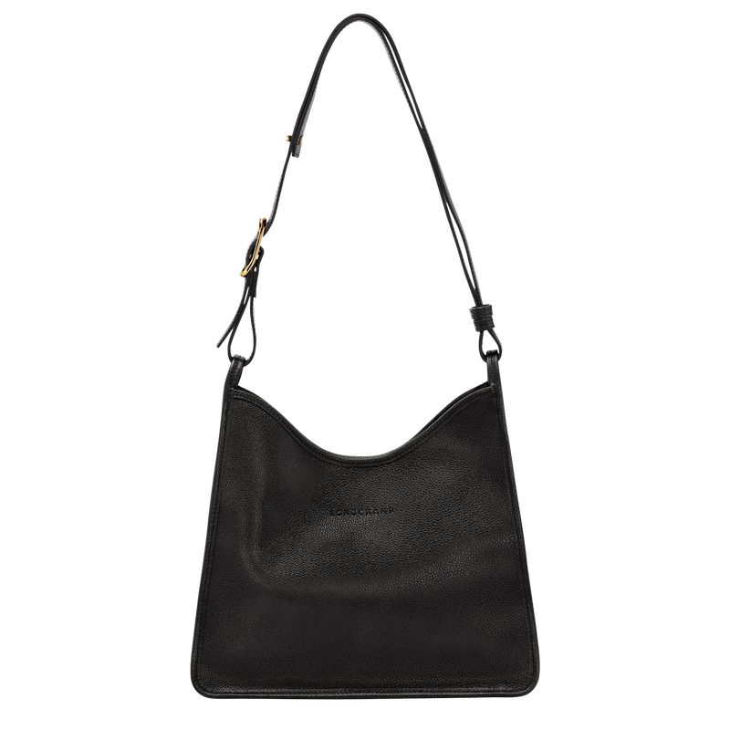 Longchamp Le Foulonné M Women Hobo Bag Black | Australia-564VNIQWG