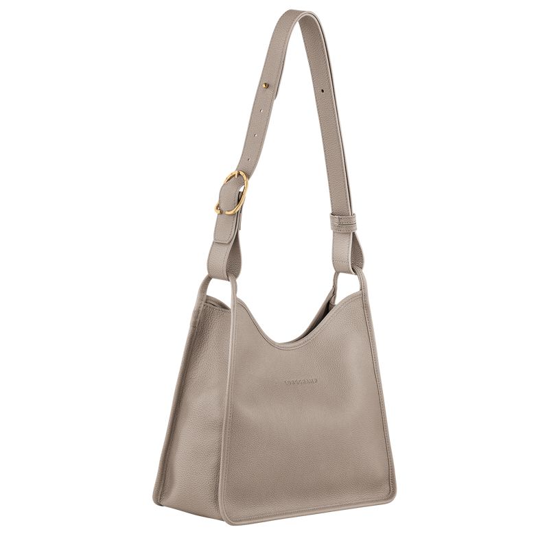Longchamp Le Foulonné M Women Hobo Bag Grey | Australia-290BFOVHU