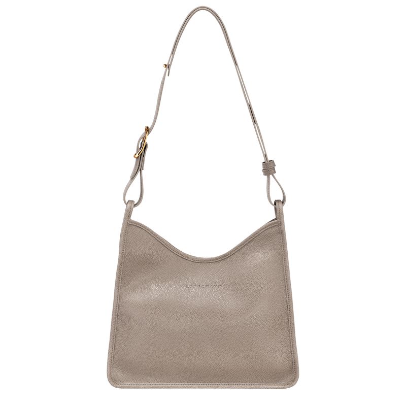 Longchamp Le Foulonné M Women Hobo Bag Grey | Australia-290BFOVHU
