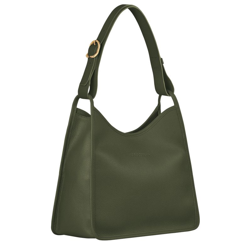 Longchamp Le Foulonné M Women Hobo Bag Khaki | Australia-314YGMFXK
