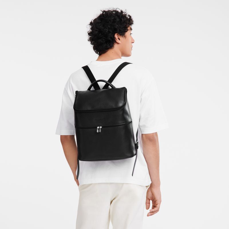 Longchamp Le Foulonné Men Backpack Black | Australia-298AECSLR