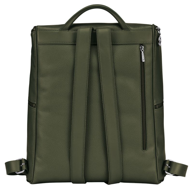 Longchamp Le Foulonné Men Backpack Khaki | Australia-691CKSRZA