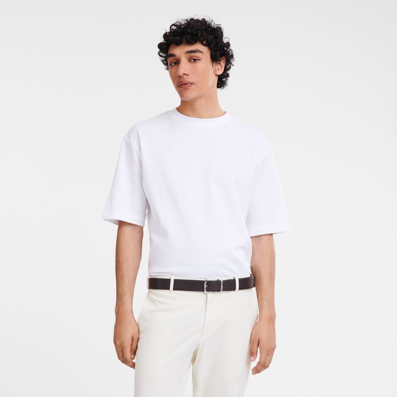 Longchamp Le Foulonné Men Belt Beige / Black | Australia-781YIDGHZ
