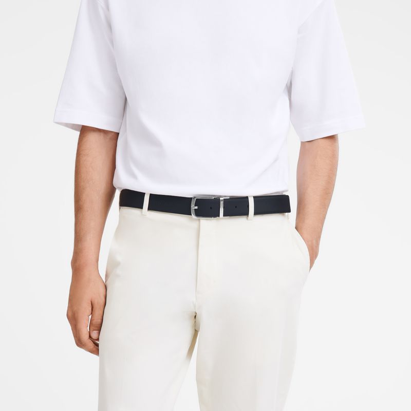 Longchamp Le Foulonné Men Belt Beige / Black | Australia-781YIDGHZ