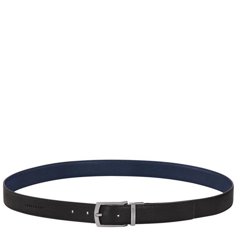 Longchamp Le Foulonné Men Belt Black / Navy | Australia-243YRFBCN
