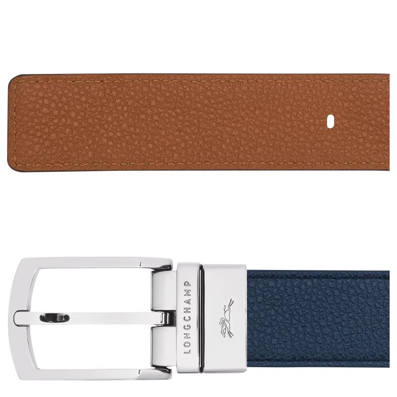 Longchamp Le Foulonné Men Belt Navy | Australia-294ZHDCWE