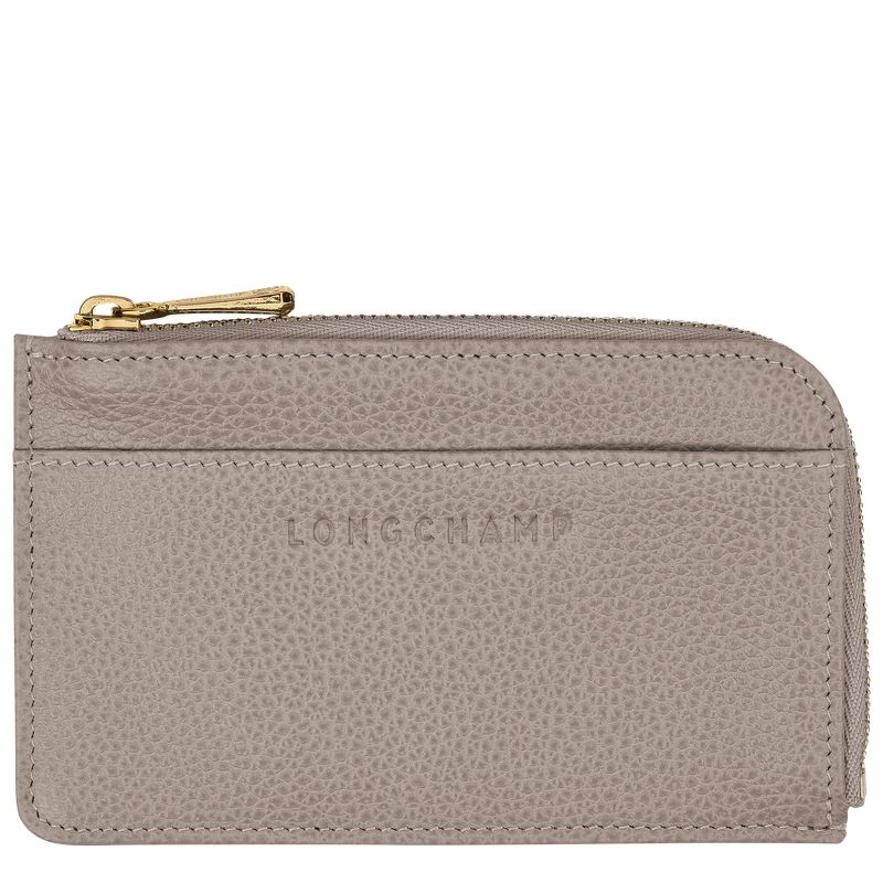 Longchamp Le Foulonné Men Card Holder Beige | Australia-549ACIXDP