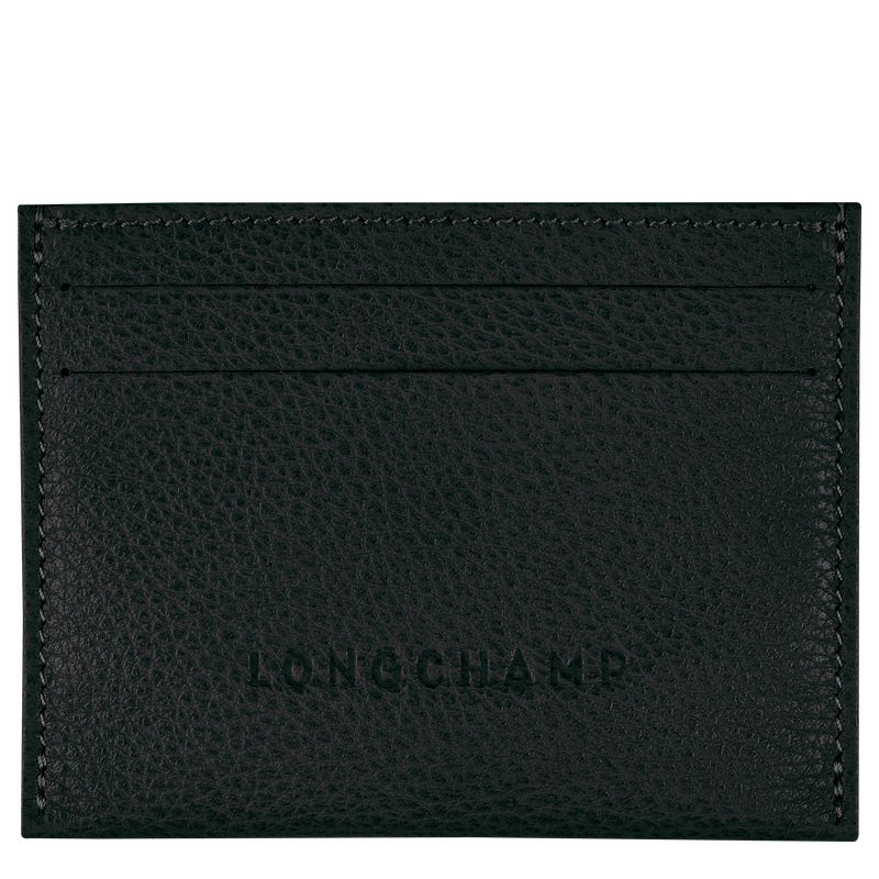 Longchamp Le Foulonné Men Card Holder Black | Australia-092UMLQAH