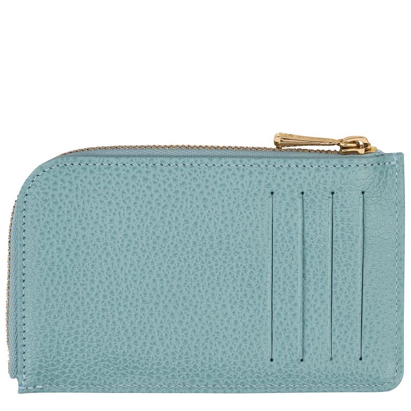 Longchamp Le Foulonné Men Card Holder Blue | Australia-413JFMRBG