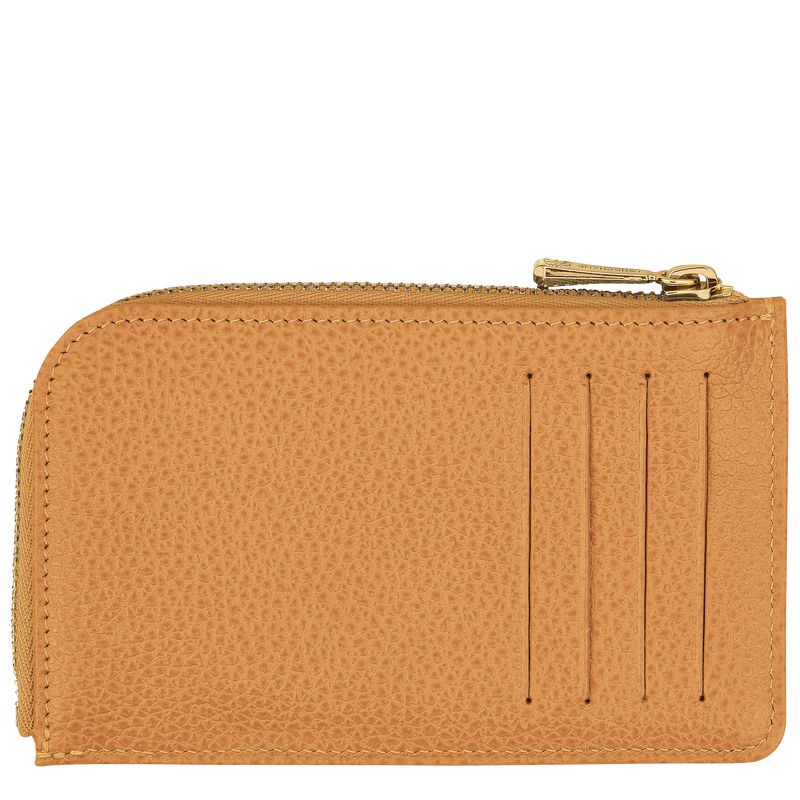 Longchamp Le Foulonné Men Card Holder Brown | Australia-602ALNOHY