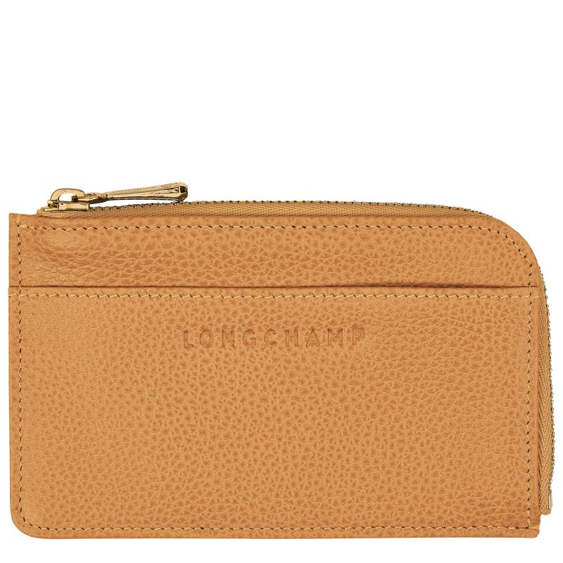 Longchamp Le Foulonné Men Card Holder Brown | Australia-602ALNOHY