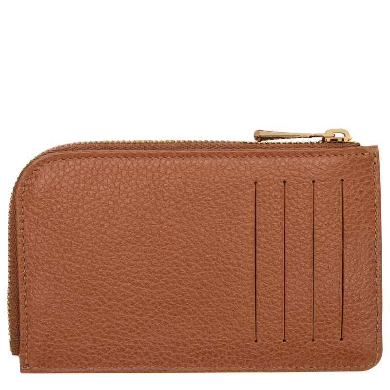 Longchamp Le Foulonné Men Card Holder Brown | Australia-278KSCFYQ