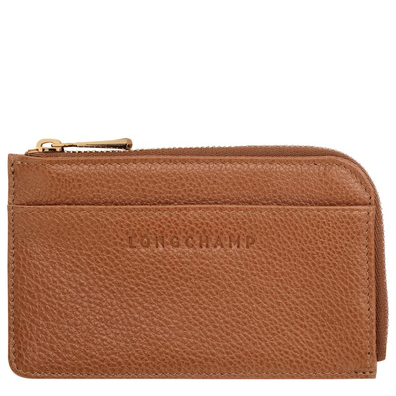 Longchamp Le Foulonné Men Card Holder Brown | Australia-278KSCFYQ