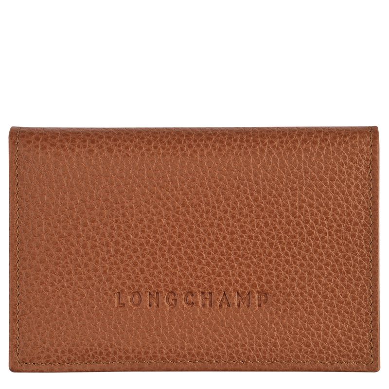 Longchamp Le Foulonné Men Card Holder Brown | Australia-354GYAVFS