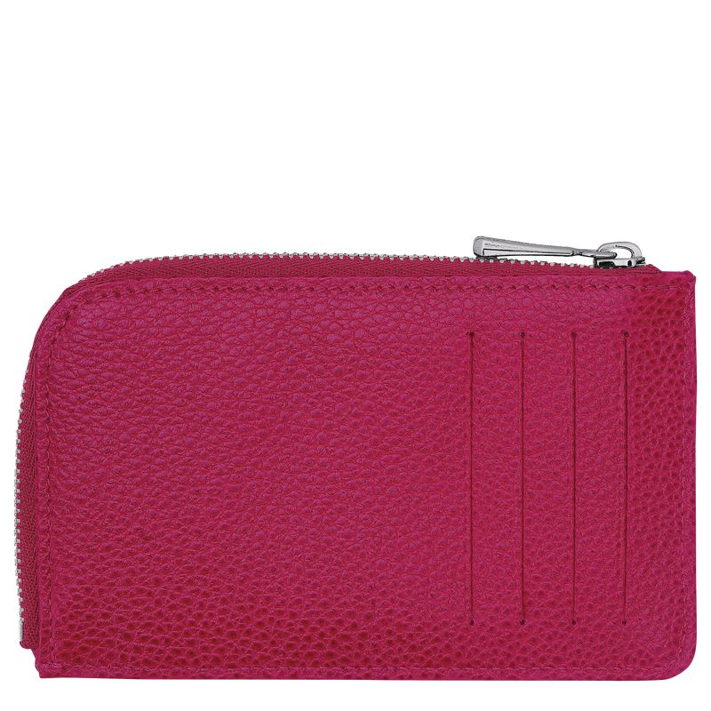 Longchamp Le Foulonné Men Card Holder Fuchsia | Australia-875IJHODN