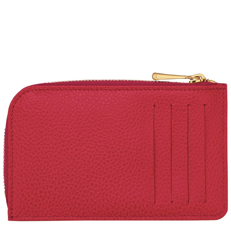 Longchamp Le Foulonné Men Card Holder Red | Australia-961ZOAHMX