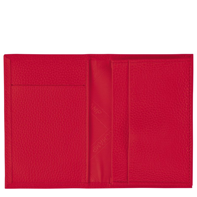 Longchamp Le Foulonné Men Card Holder Red | Australia-439UEGPIR
