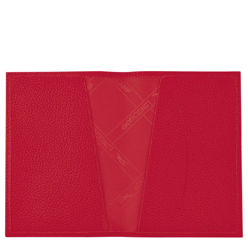 Longchamp Le Foulonné Men Passport Holder Red | Australia-032CRGPXA