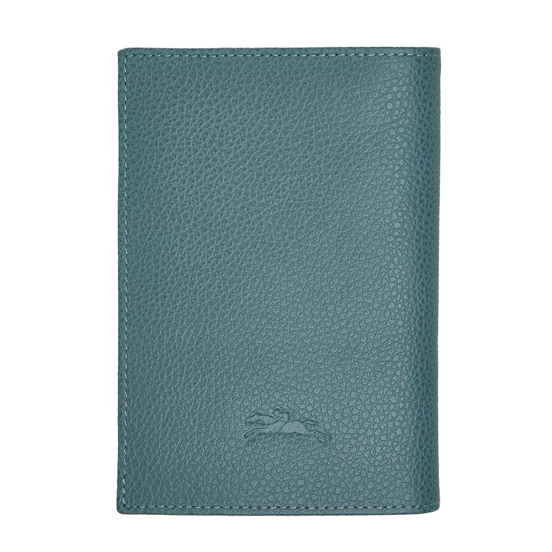 Longchamp Le Foulonné Men Passport Holder Blue | Australia-120SKWBZR