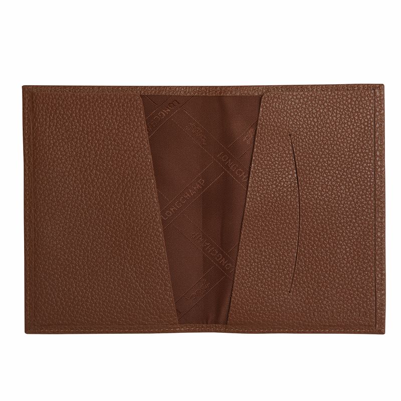 Longchamp Le Foulonné Men Passport Holder Brown | Australia-980OAQCUK