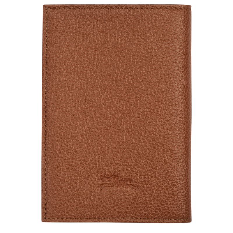 Longchamp Le Foulonné Men Passport Holder Brown | Australia-349MRPIAC
