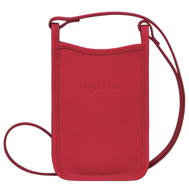 Longchamp Le Foulonné Men Phone Case Red | Australia-297QLJCPX
