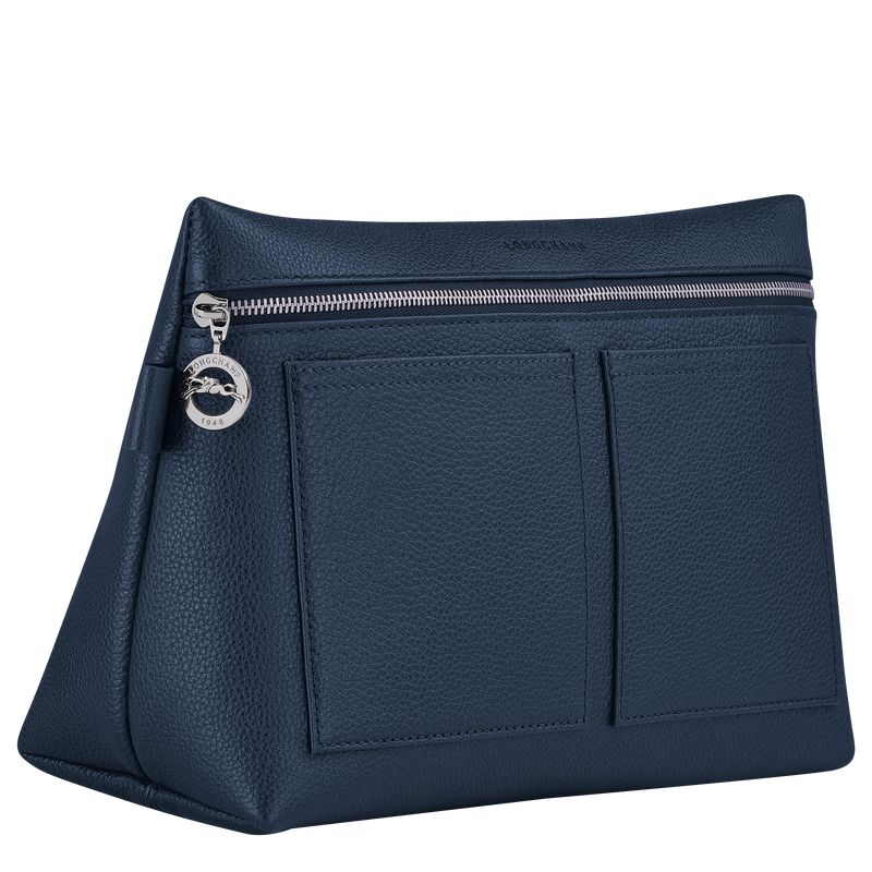 Longchamp Le Foulonné Men Toiletry Bags Navy | Australia-752HPEBWL