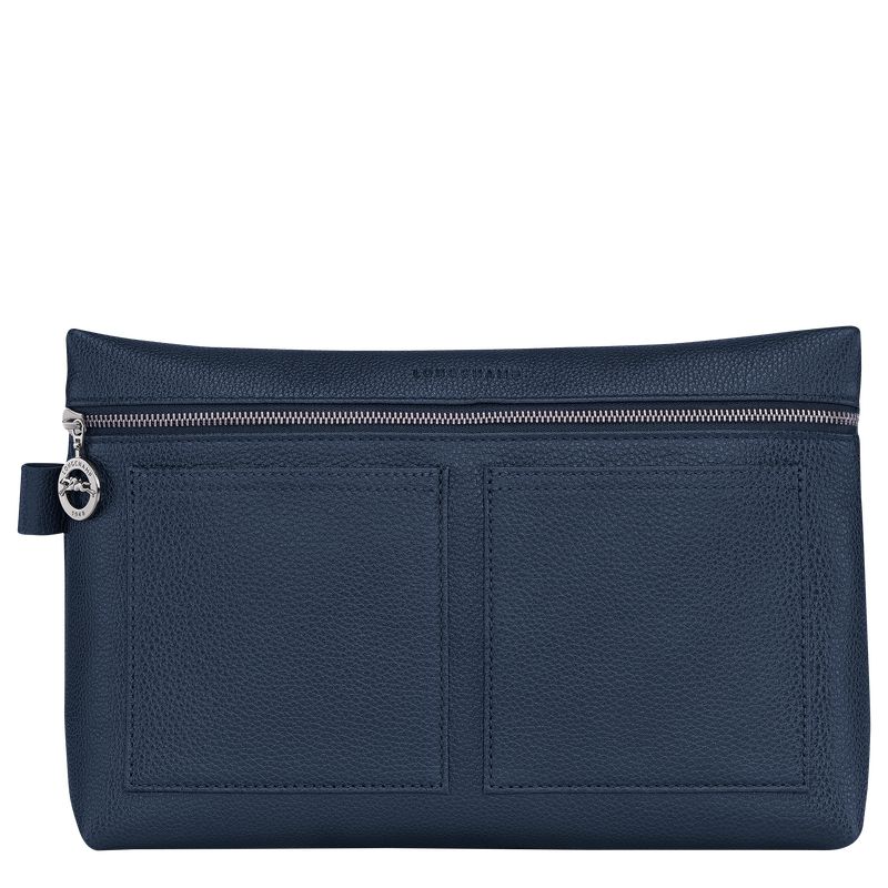 Longchamp Le Foulonné Men Toiletry Bags Navy | Australia-752HPEBWL