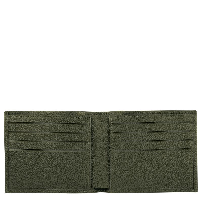Longchamp Le Foulonné Men Wallet Khaki | Australia-017MRTIXJ