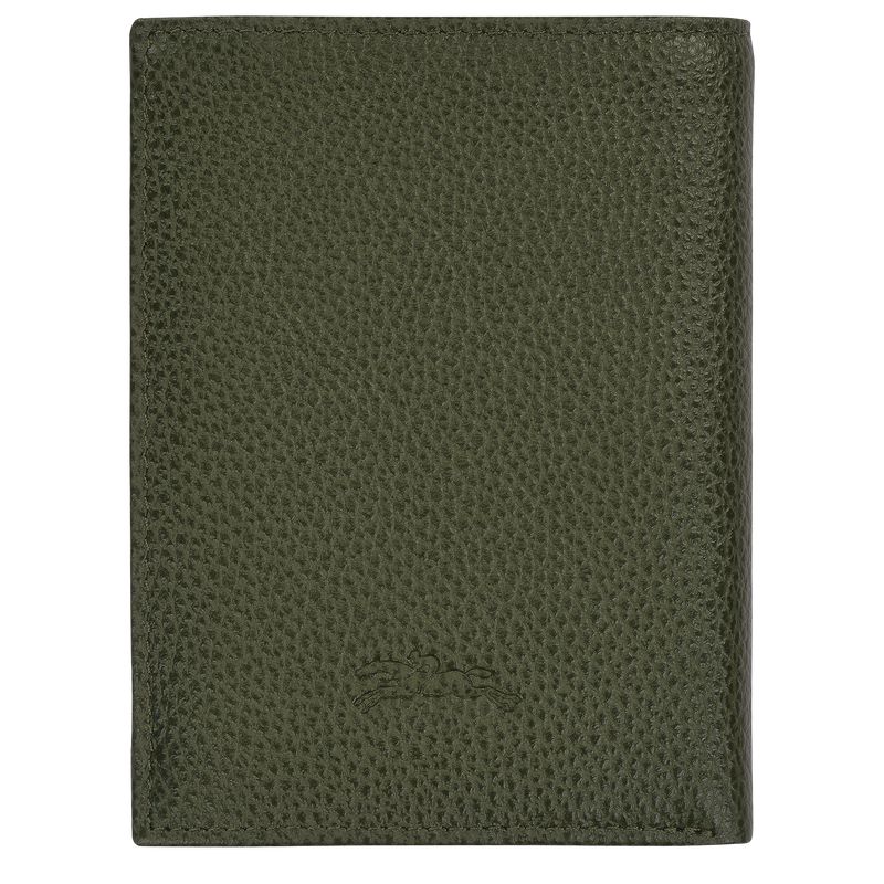Longchamp Le Foulonné Men Wallet Khaki | Australia-360JSLWHN