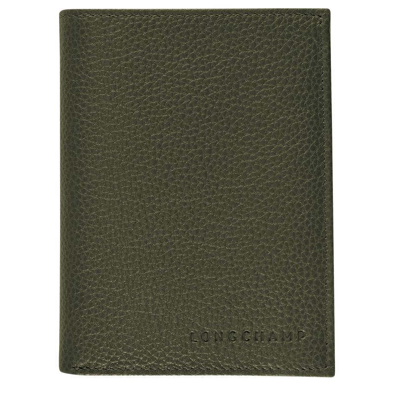 Longchamp Le Foulonné Men Wallet Khaki | Australia-360JSLWHN