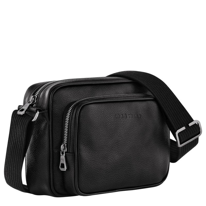 Longchamp Le Foulonné S Camera Men Crossbody Bag Black | Australia-547EBGJHL