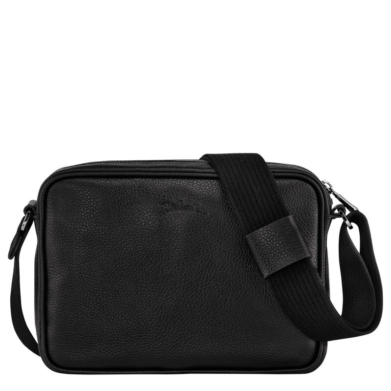 Longchamp Le Foulonné S Camera Men Crossbody Bag Black | Australia-547EBGJHL