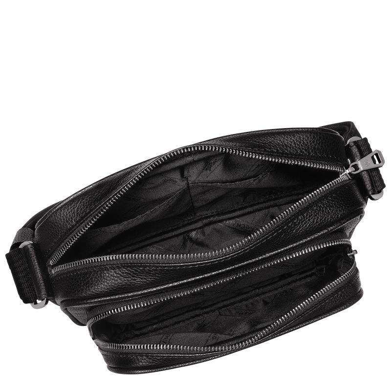 Longchamp Le Foulonné S Camera Men Crossbody Bag Black | Australia-547EBGJHL