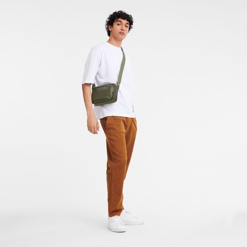 Longchamp Le Foulonné S Camera Men Crossbody Bag Khaki | Australia-510HIOQXV