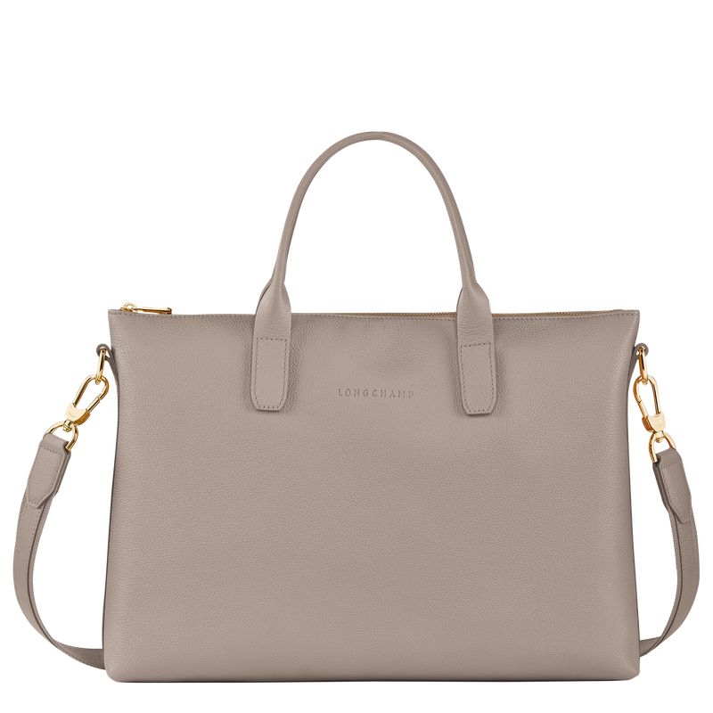 Longchamp Le Foulonné S Men Briefcase Beige | Australia-701PDOLXQ