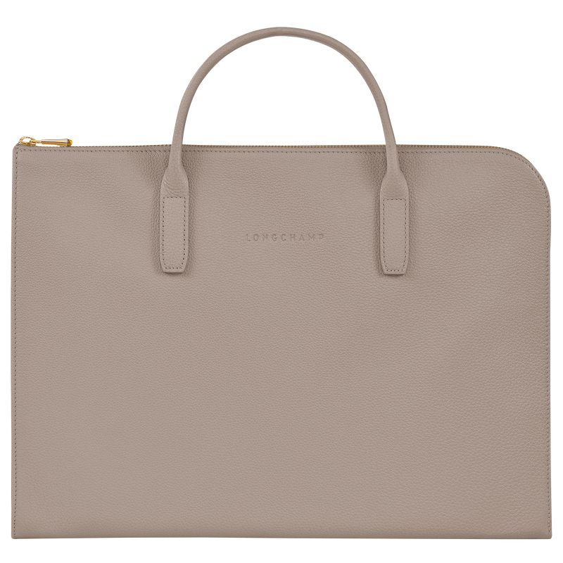 Longchamp Le Foulonné S Men Briefcase Beige | Australia-987TCDFOE