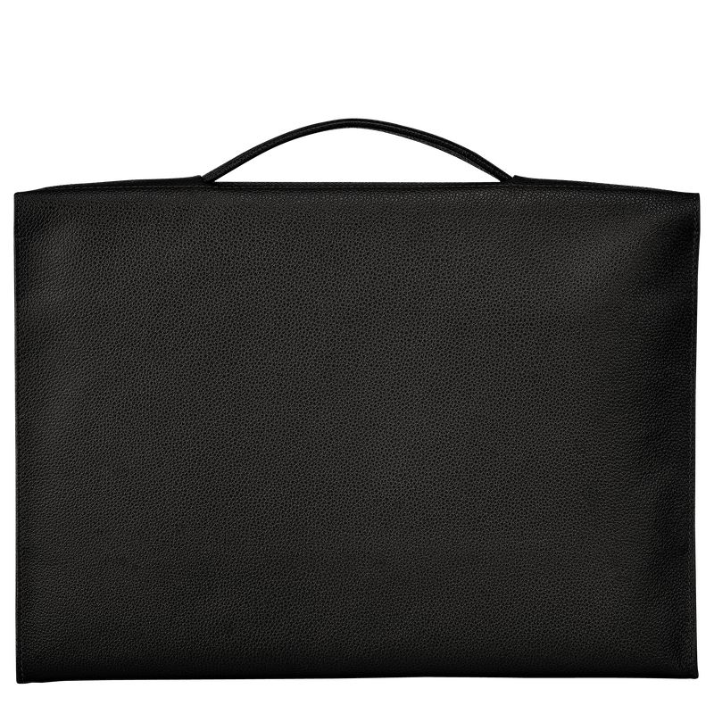 Longchamp Le Foulonné S Men Briefcase Black | Australia-643DOZIJR
