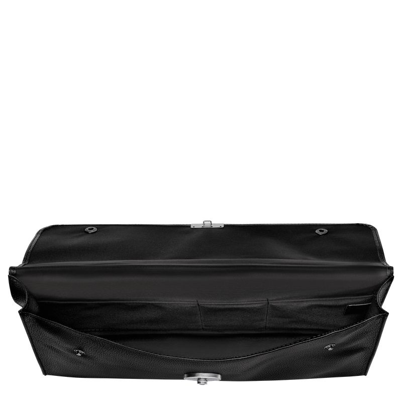 Longchamp Le Foulonné S Men Briefcase Black | Australia-643DOZIJR