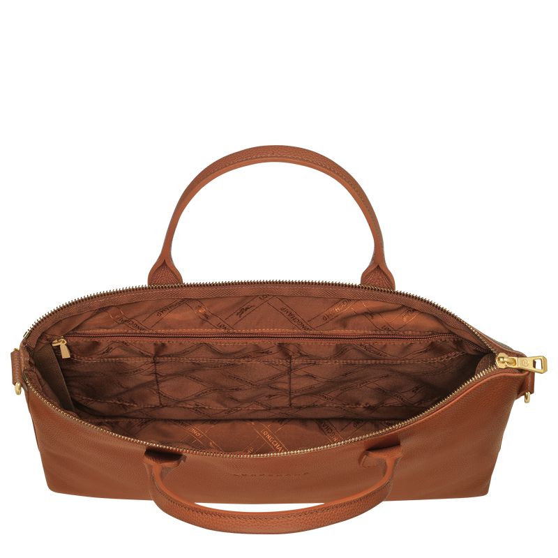 Longchamp Le Foulonné S Men Briefcase Brown | Australia-036RUDKTP