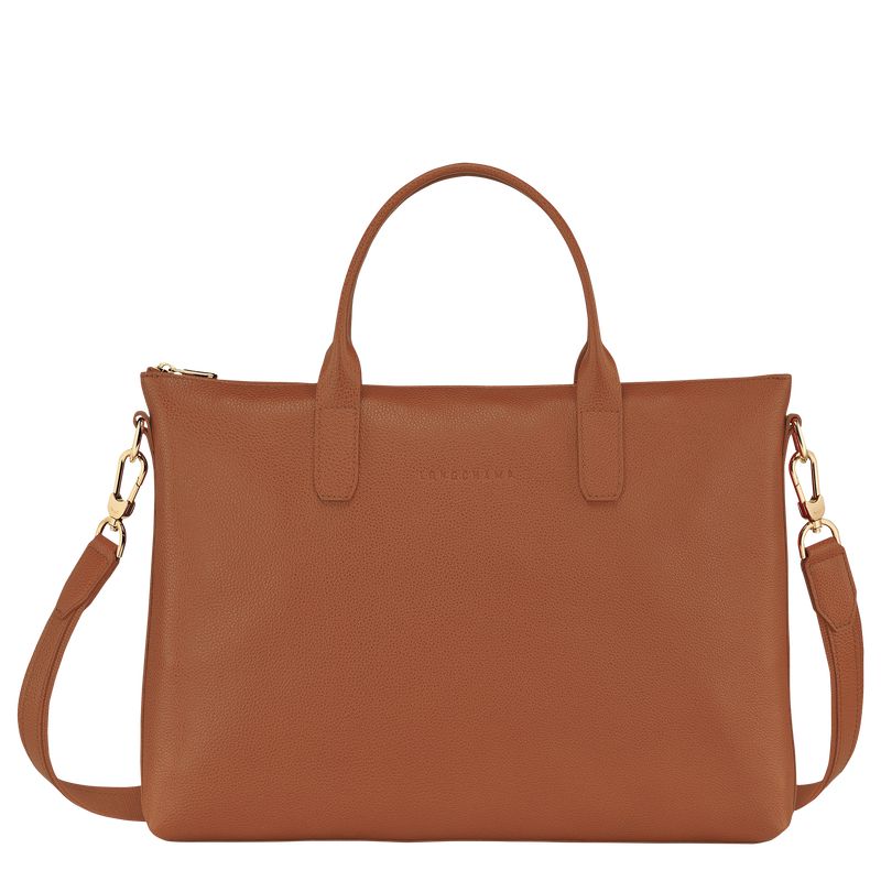 Longchamp Le Foulonné S Men Briefcase Brown | Australia-036RUDKTP