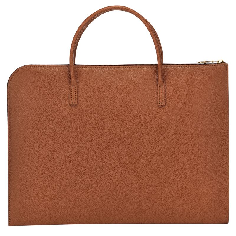 Longchamp Le Foulonné S Men Briefcase Brown | Australia-503BRJPZW